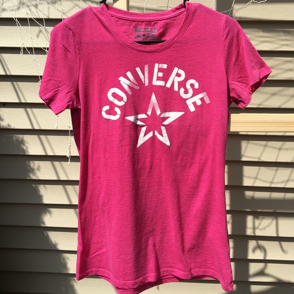 Ladies Pink Star Converse Tee